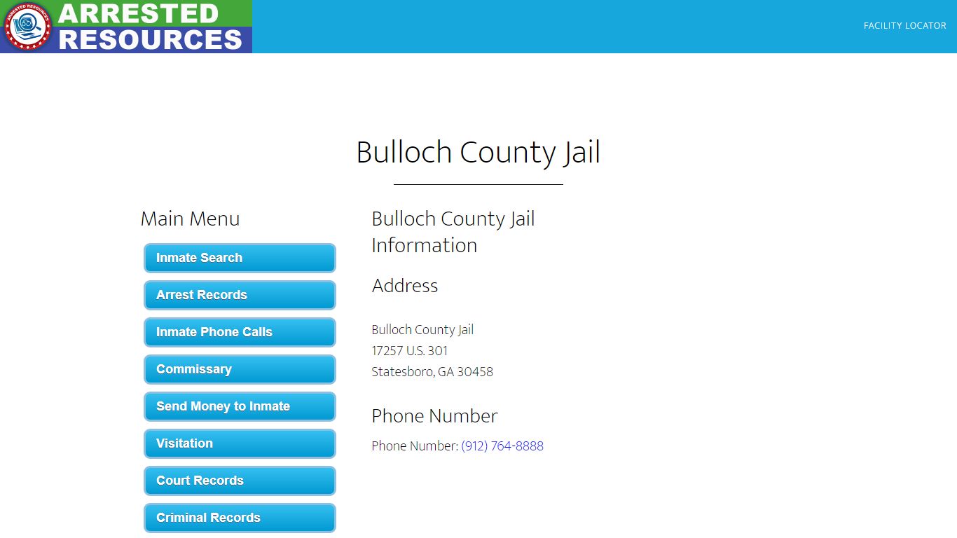 Bulloch County Jail - Inmate Search - Statesboro, GA - Arrested Resources